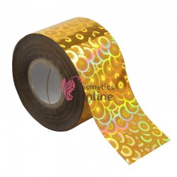 Folii de transfer, folie de unghii  Aurie cu Holograma F062